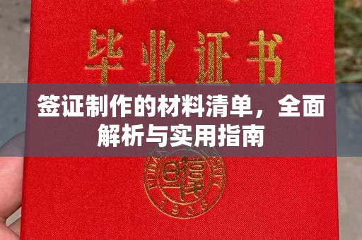 桥东签证制作的材料清单，全面解析与实用指南